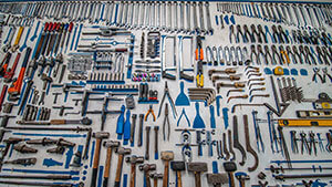 A bunch of hand tools
